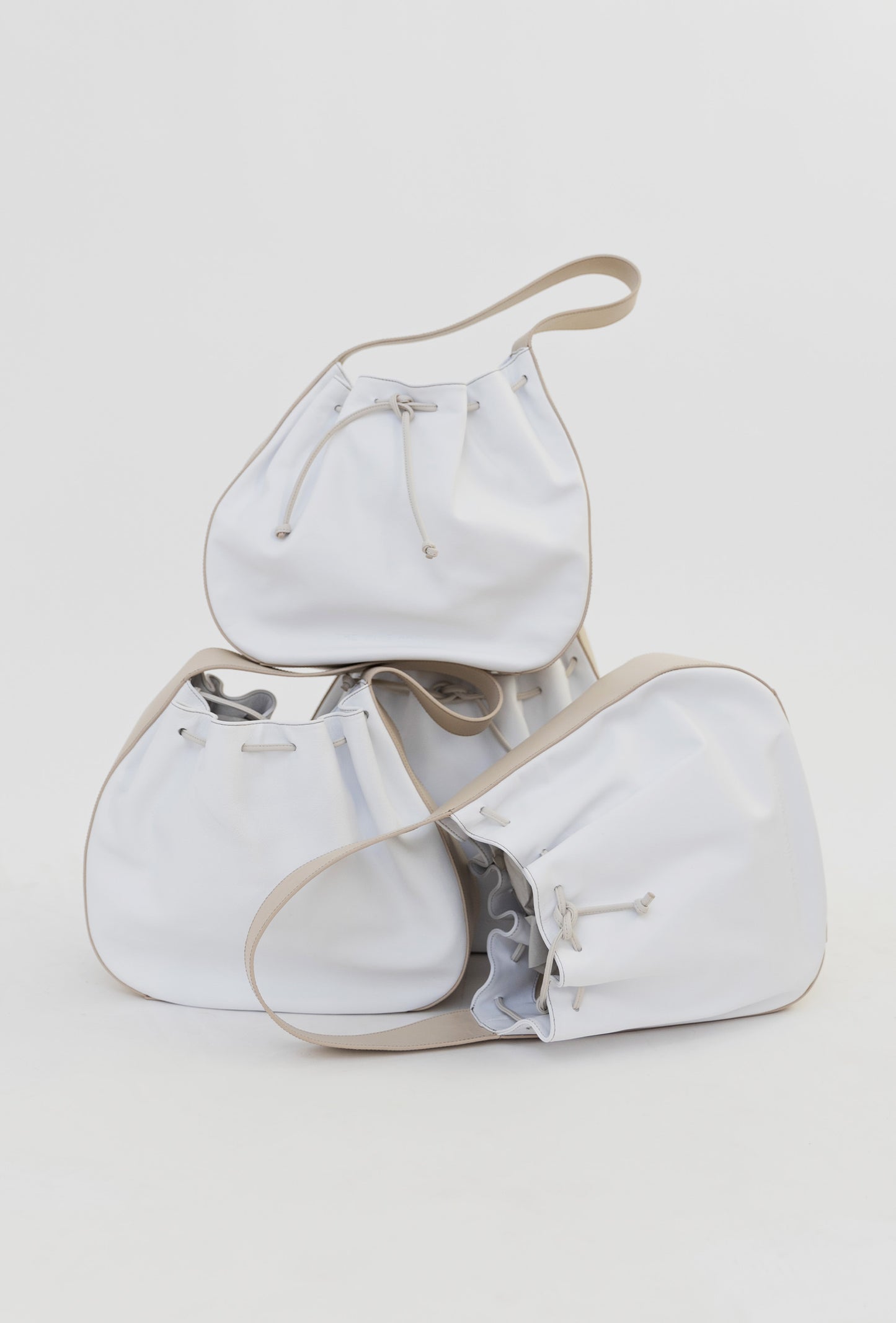 bolso piel blanco