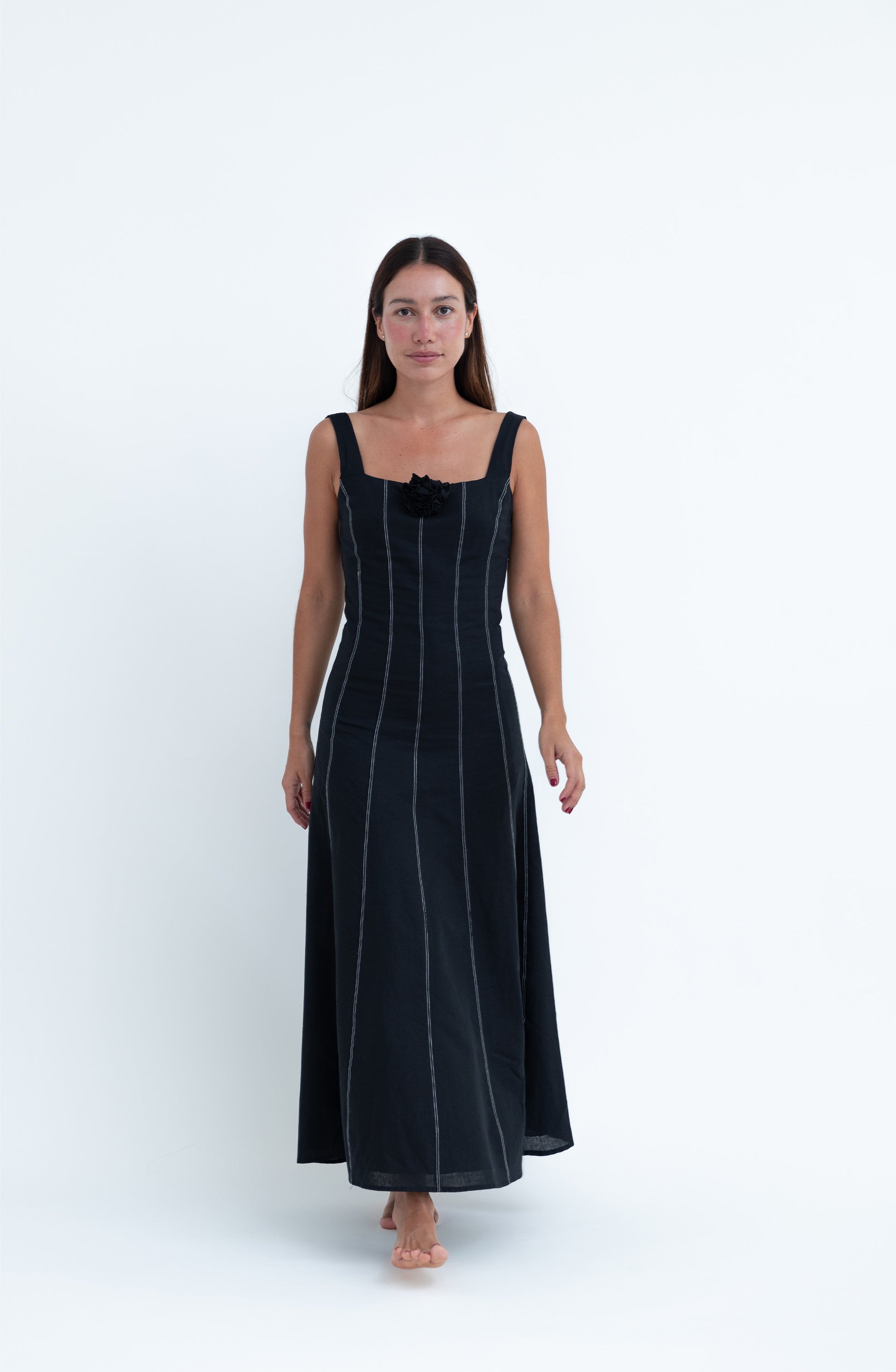 Black Linen Sundress