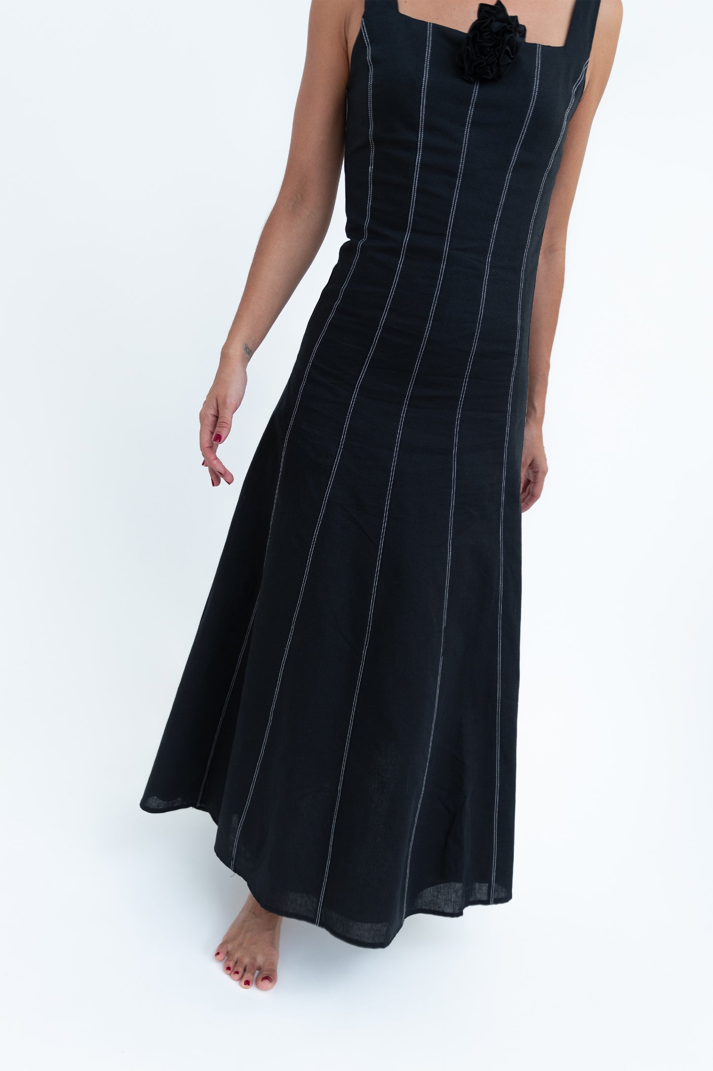 Black Linen Sundress