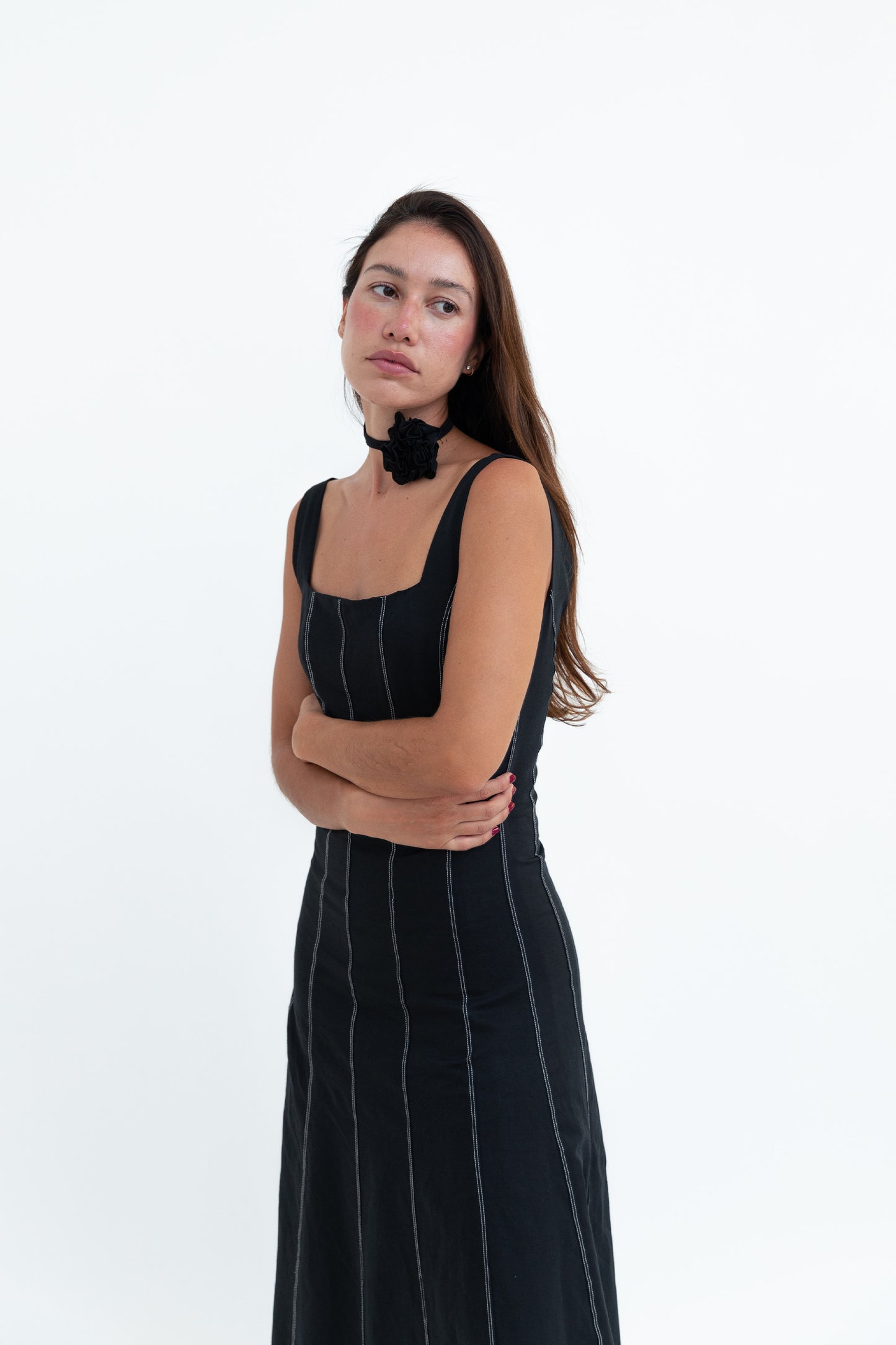 Black Linen Sundress