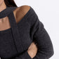 Boat Neck Sweater: Grey