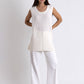 Sleeveless Sweater: Off white