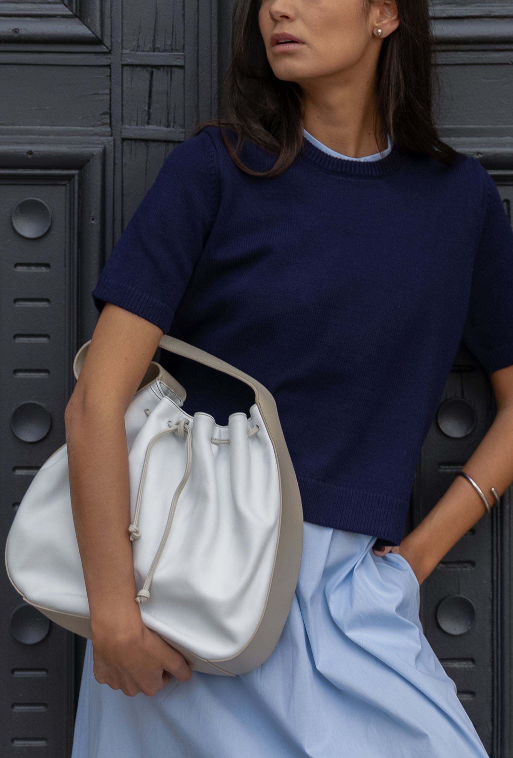 Sac Leather bag white